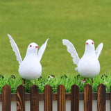 1 UNID Paloma Decorativa Paloma Espuma Artificial Pájaro Blanco Paloma para el Hogar Decoración de Boda Adornos Aves Artesanía